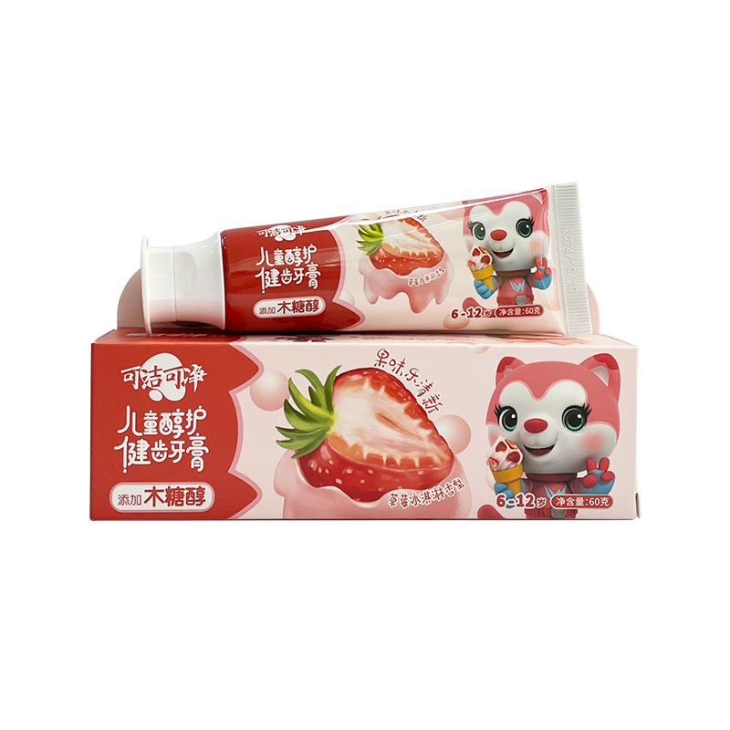 6-12 lat Strawberry Smak Zdrowe zęby zawiera pasta do zębów dla dzieci ksylitolu